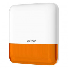 Hikvision DS-PS1-E-WE sirène extérieure sans fil orange 110 décibels pour alarme Hikvision AX PRO
