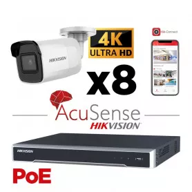 Kit vidéosurveillance AcuSense 8 caméras 4K H265+ vision de nuit 40 mètres
