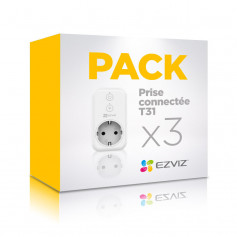 Pack de 3 prises WiFi avec statistiques de consommation EZVIZ T31 Plus compatibles assistants Google et Amazon