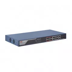 Switch PoE manageable longue distance 18 ports dont 16 ports PoE+ Hikvision DS-3E1318P-EI