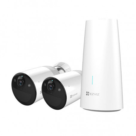 Kit caméra 2 caméras WiFi 4MP sur batterie H265 avec vision de nuit en couleur EZVIZ BC1-B2(4MP)